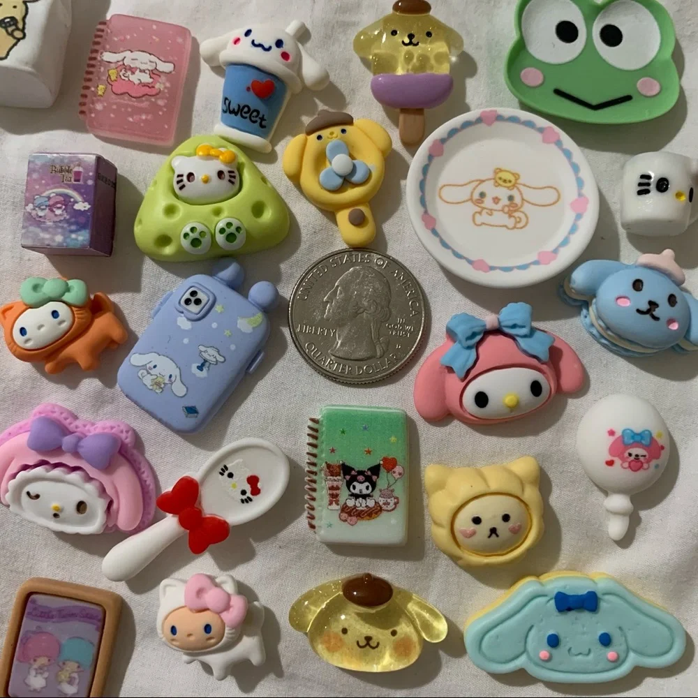 Scoop of 30 Hello Kitty Sanrio Inspired Charms for DIYs